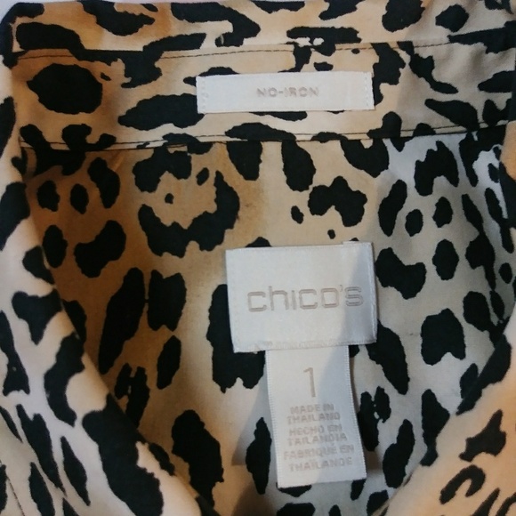 Chico's button up blouse & tie front - Picture 7 of 7